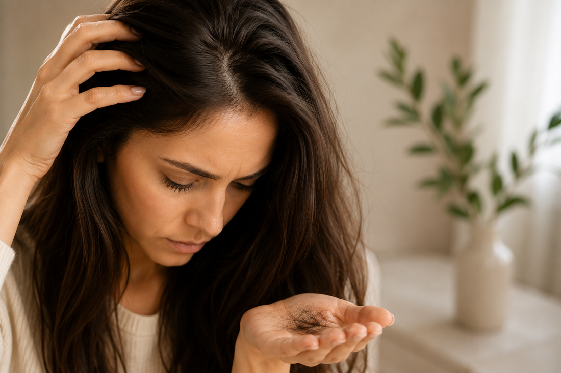 Perte de cheveux et hormones : post-partum, SOPK, préménopause — ce qui se passe vraiment (et la routine qui aide)
