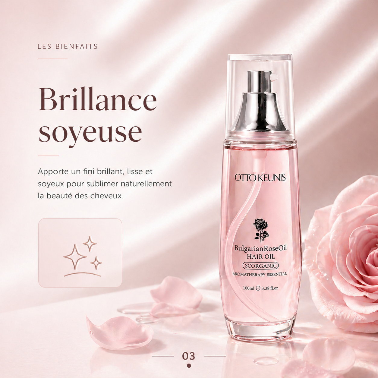 Huile de Rose Bulgare — texture & ingrédients · C-Line Beauty
