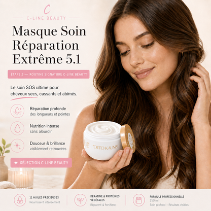 Masque Réparation Extrême — résultat brillance · C-Line Beauty