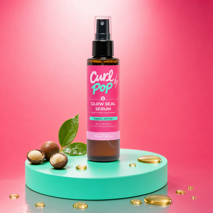 Glow Seal Serum Curl Pop — sérum de finition cheveux bouclés, texture