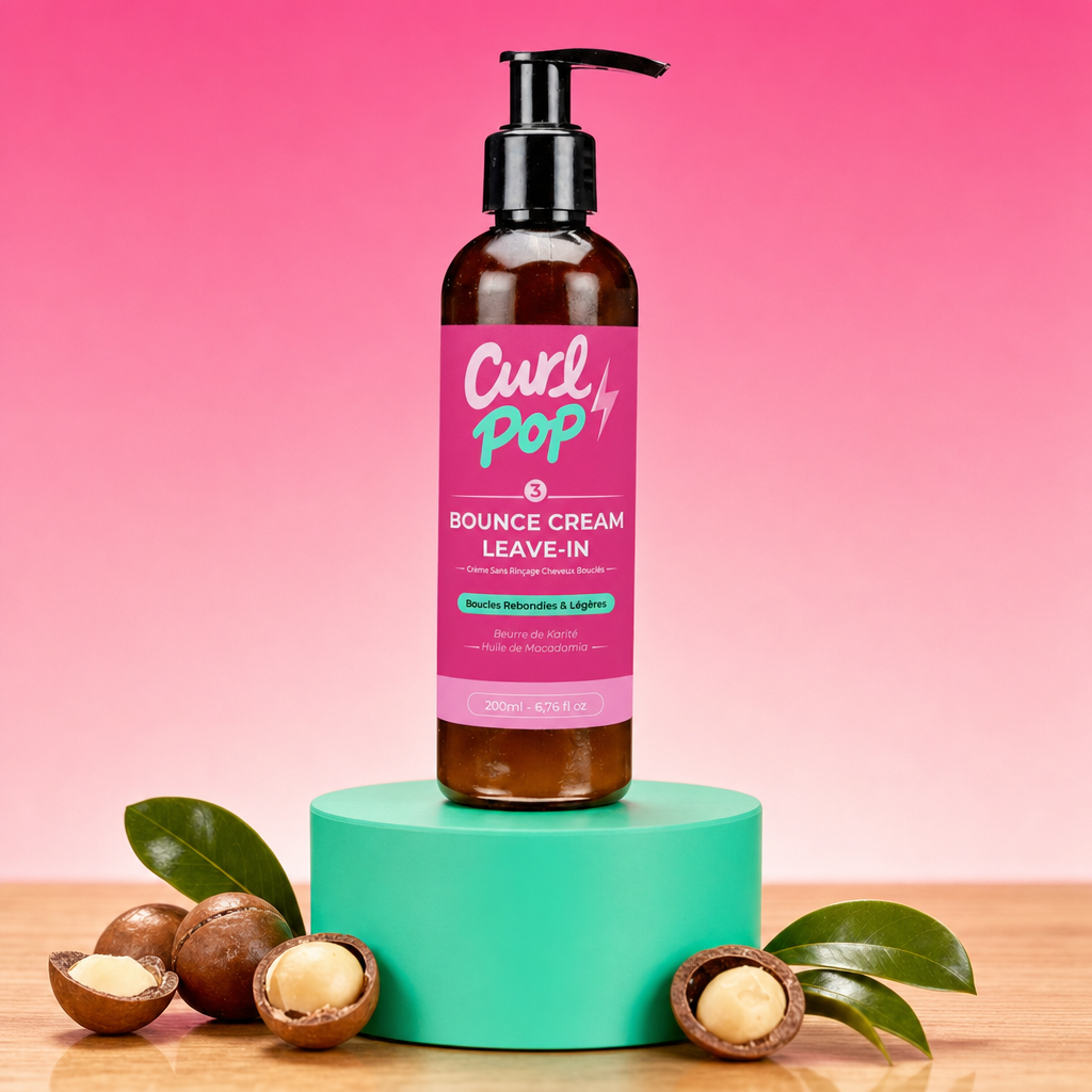 Bounce Cream Leave-In Curl Pop — crème sans rinçage cheveux bouclés, texture