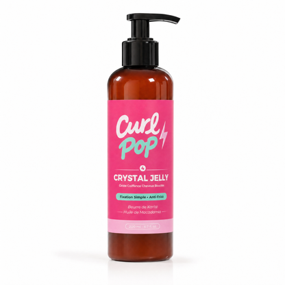 Crystal Jelly Curl Pop — gelée coiffante définition cheveux bouclés 200 ml, packshot fond blanc