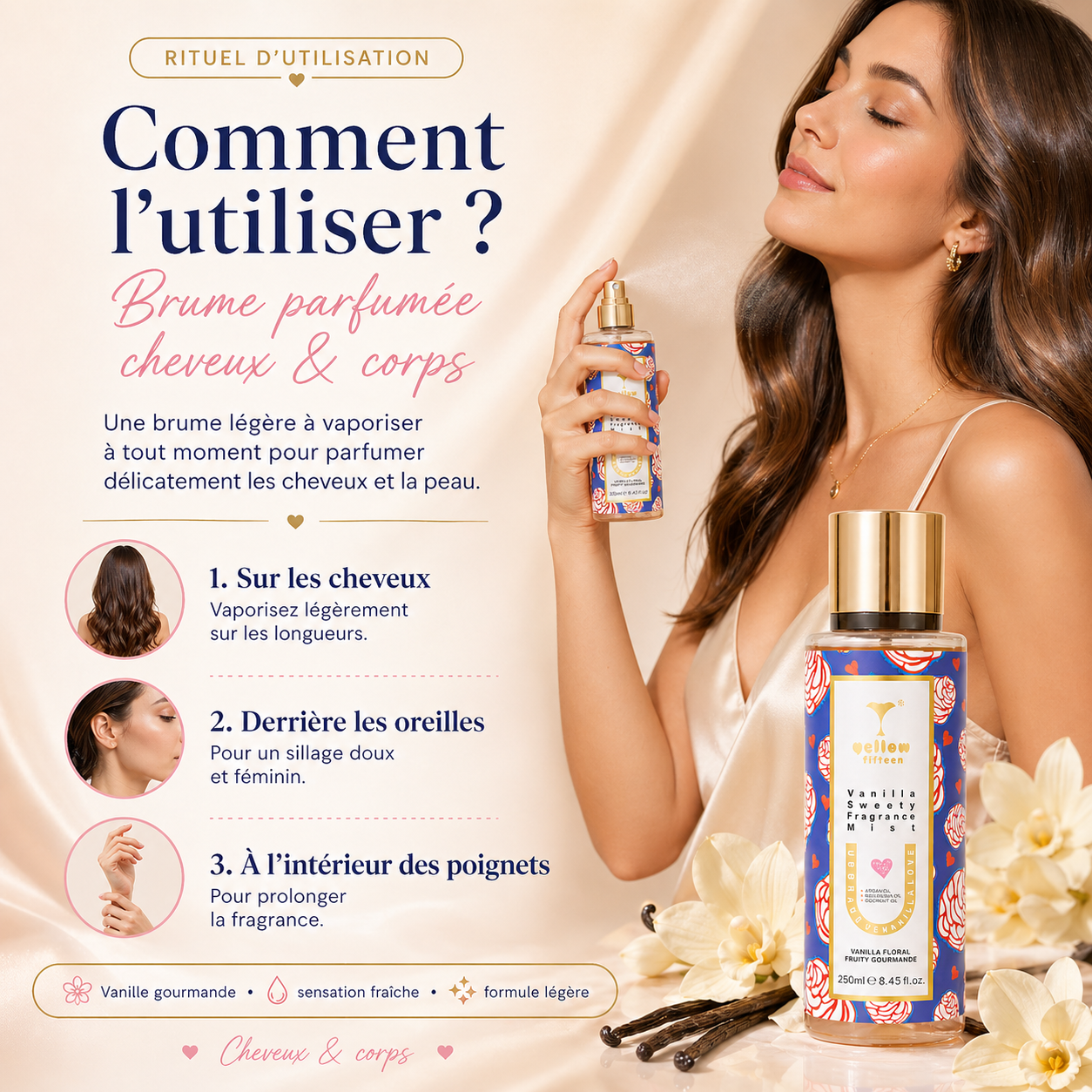 Brume Vanilla Love — résultat brillance · C-Line Beauty