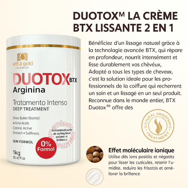 DUOTOX™ BTX 1KG – CRÈME LISSANTE SANS FORMOL, BRILLANCE PRO – Image 4